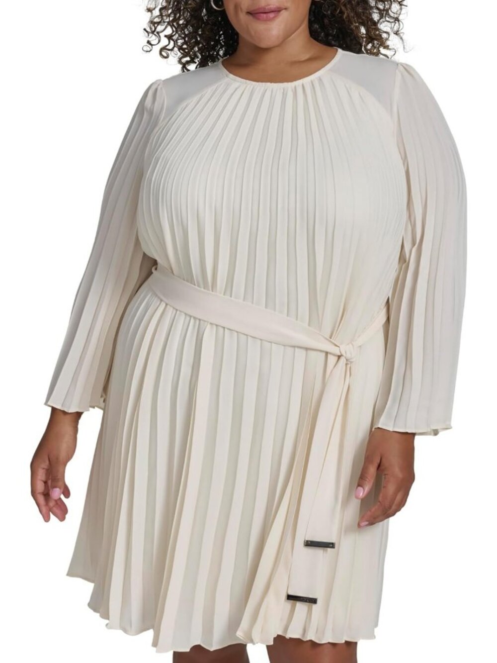 Chic Long Sleeve Tie A-line Mini Dress for Women - Perfect for Day or Night Out
